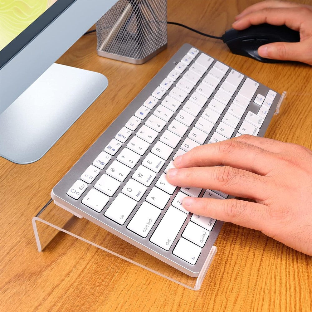 Tilted Computer Keyboard Stand Acrylic Keyboard Holder without Anti-Slip Strip
