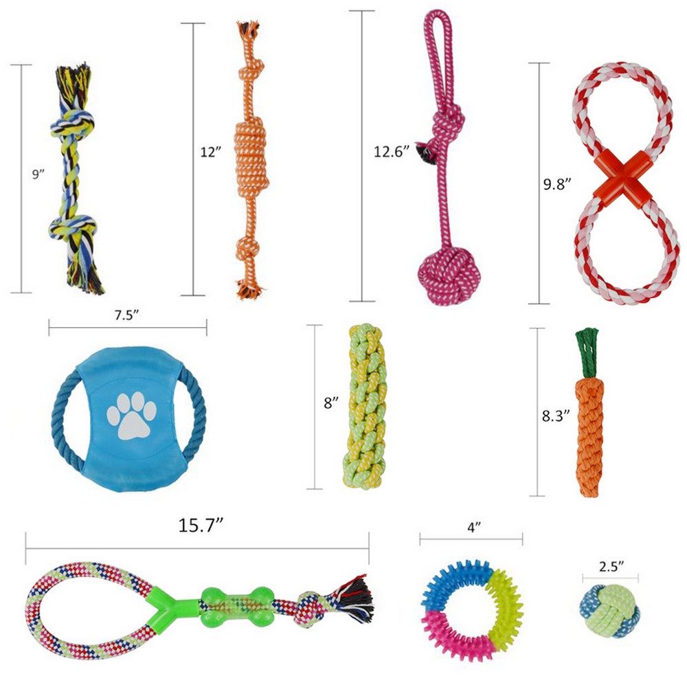 10-Piece Dog Rope Toy Set