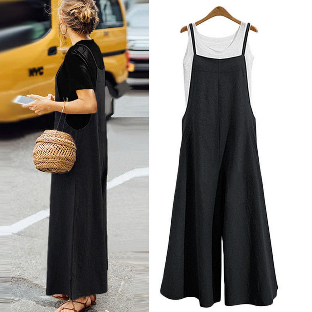 Women's Wide Leg Jumpsuit Black