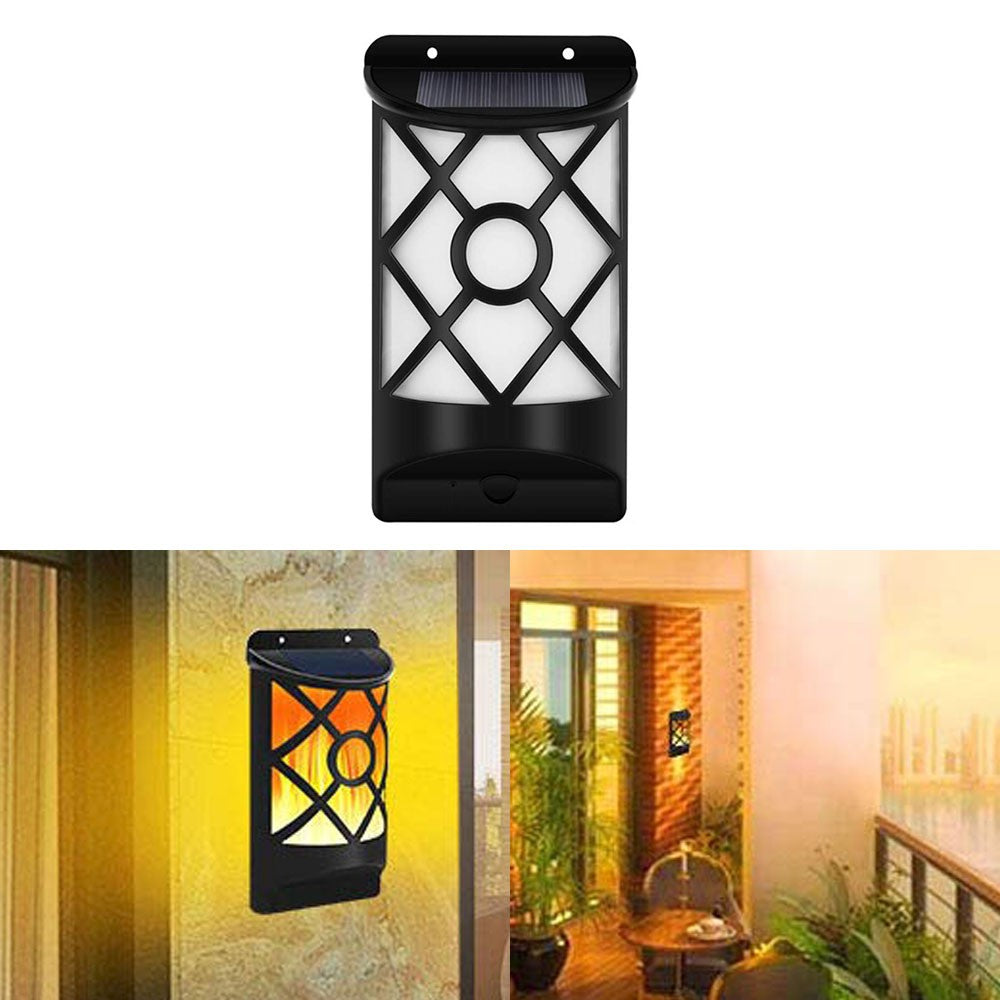66LED Solar Flame Wall Light