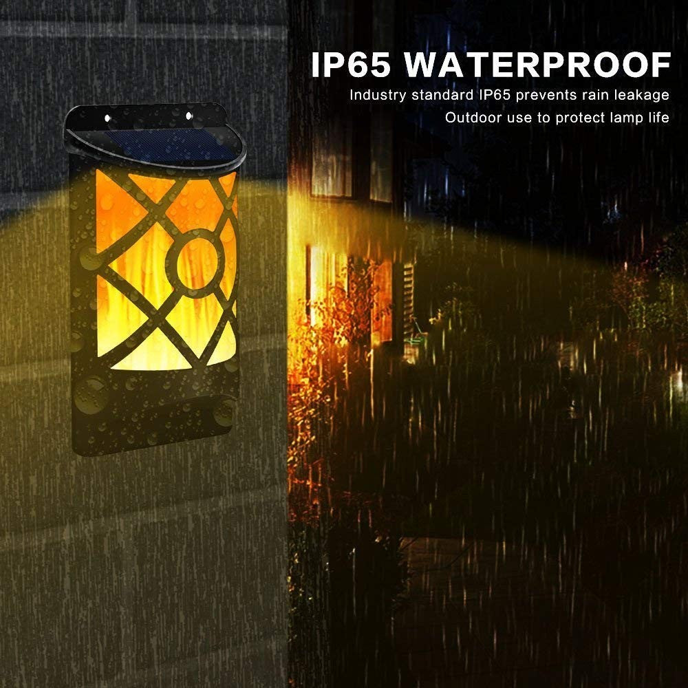 66LED Solar Flame Wall Light