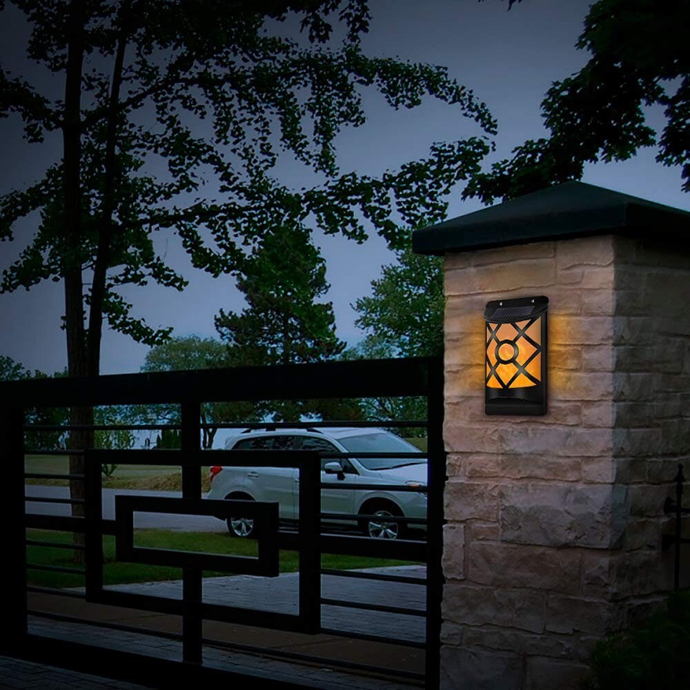 66LED Solar Flame Wall Light