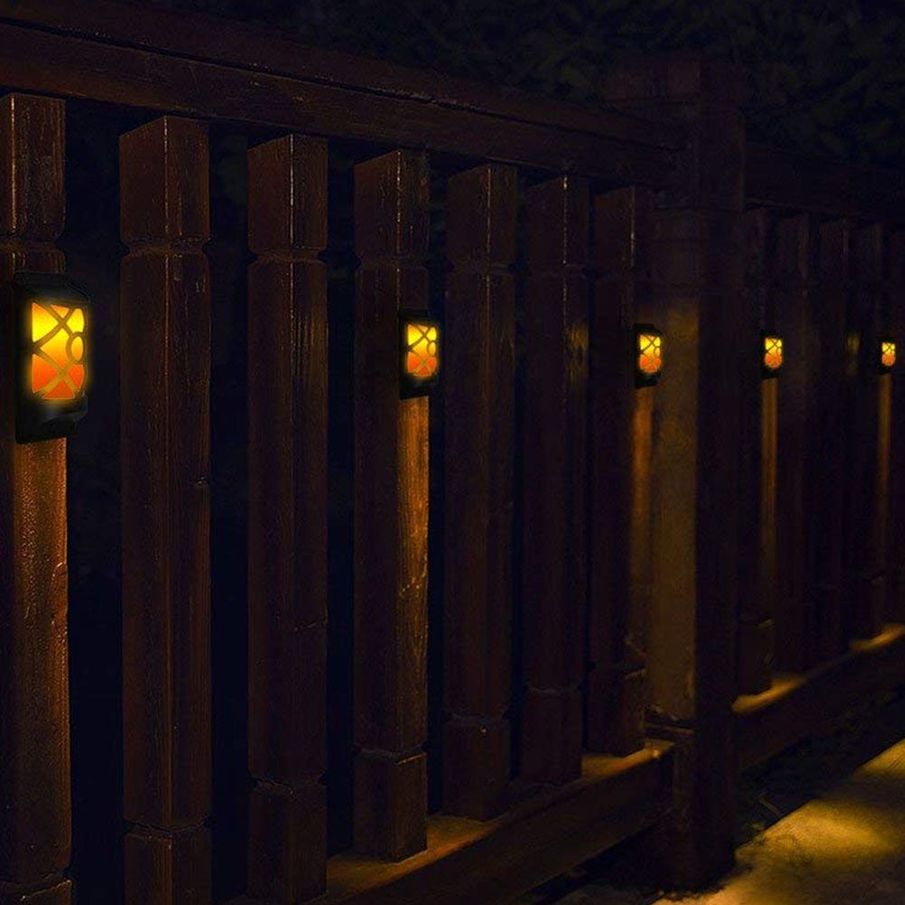 66LED Solar Flame Wall Light