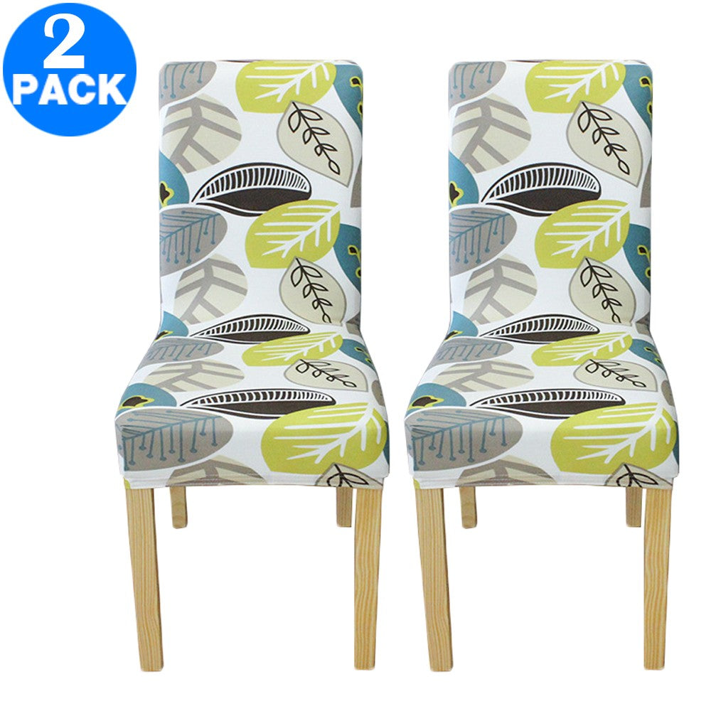 2X Printed Pattern Stretch Dining Chair Slipcovers Home Decor-Style 2