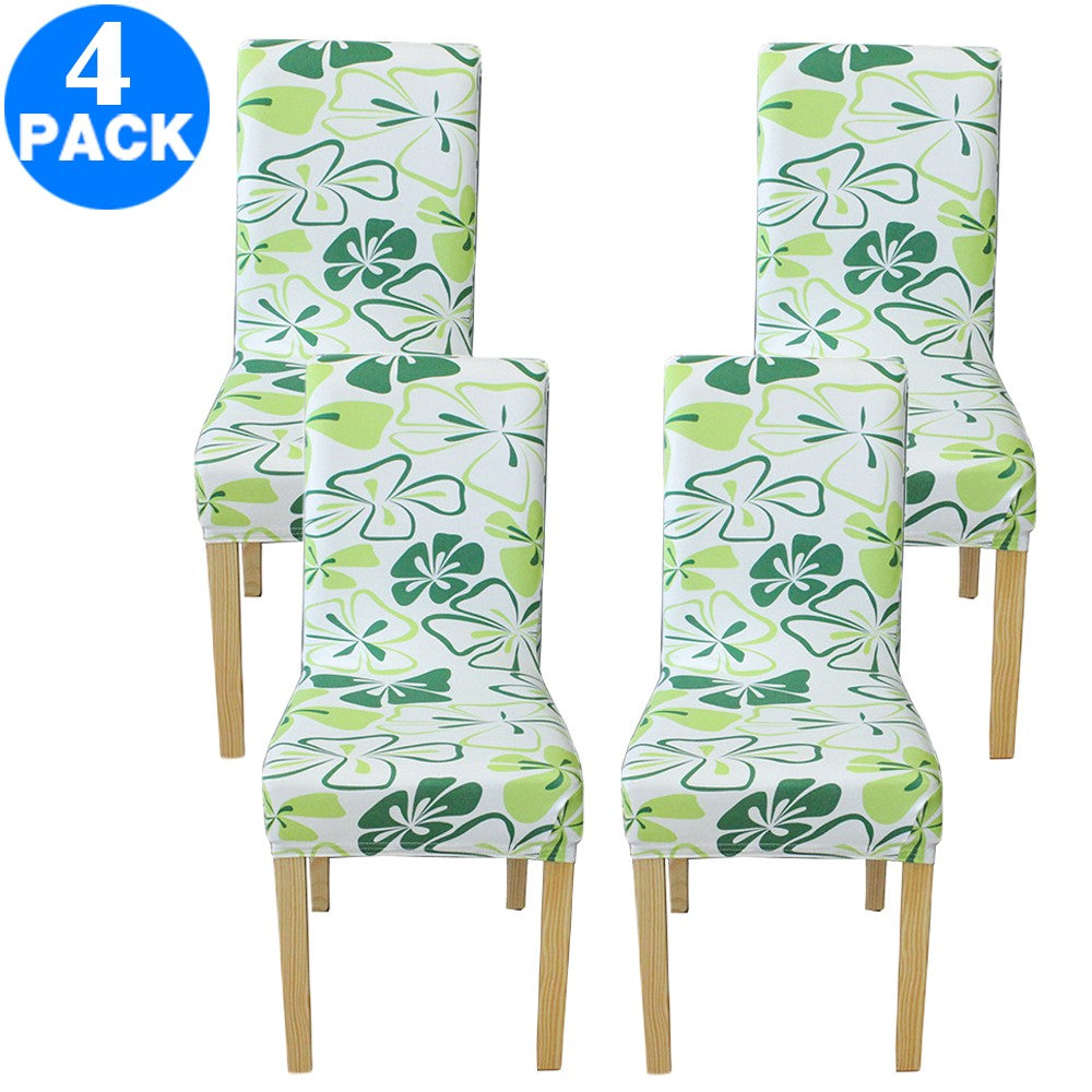 4X Printed Pattern Stretch Dining Chair Slipcovers Home Decor-Style 4