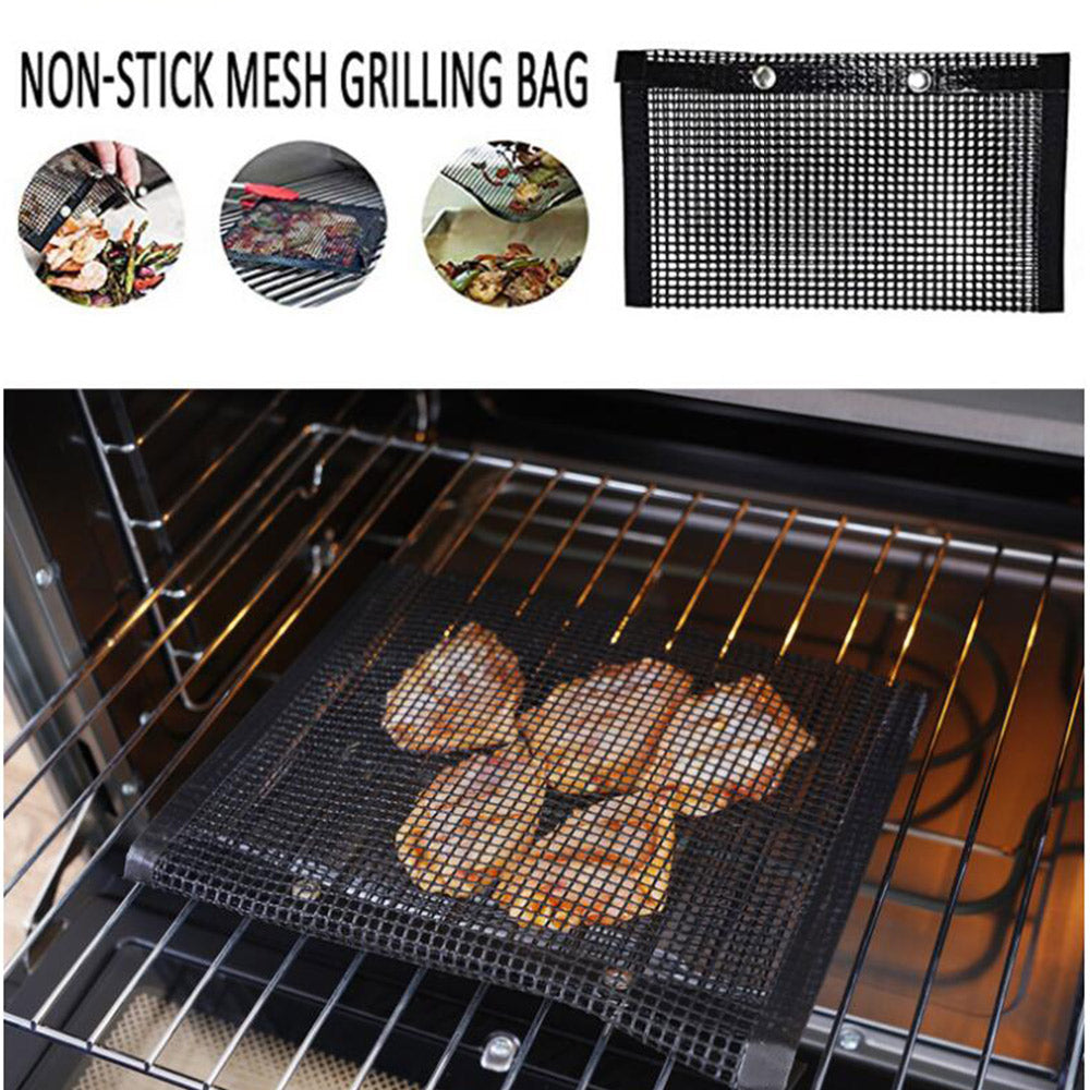 4X BBQ Small Non-Stick Mesh Grilling Bags