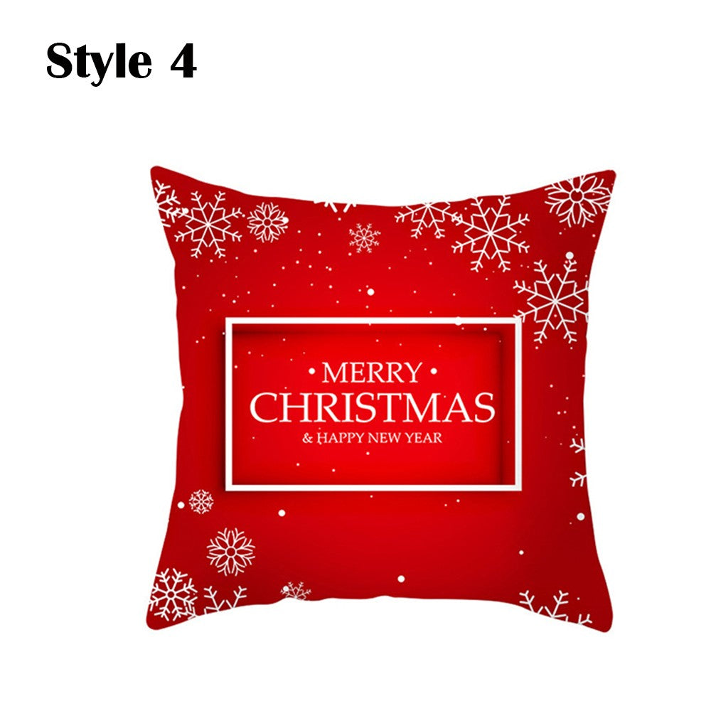 2Pack 45 X 45CM Christmas Decorative Square Pillow Cases Style 1 and Style 4