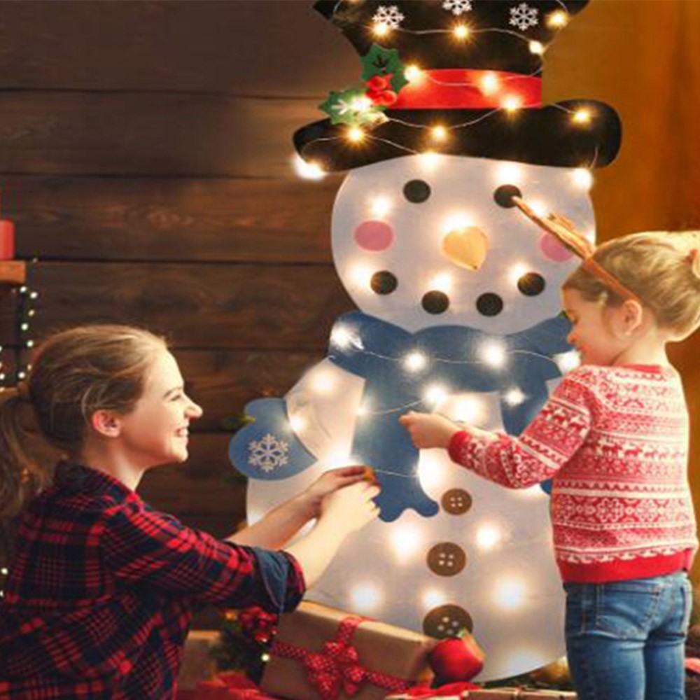 DIY Felt Christmas Snowman Set
