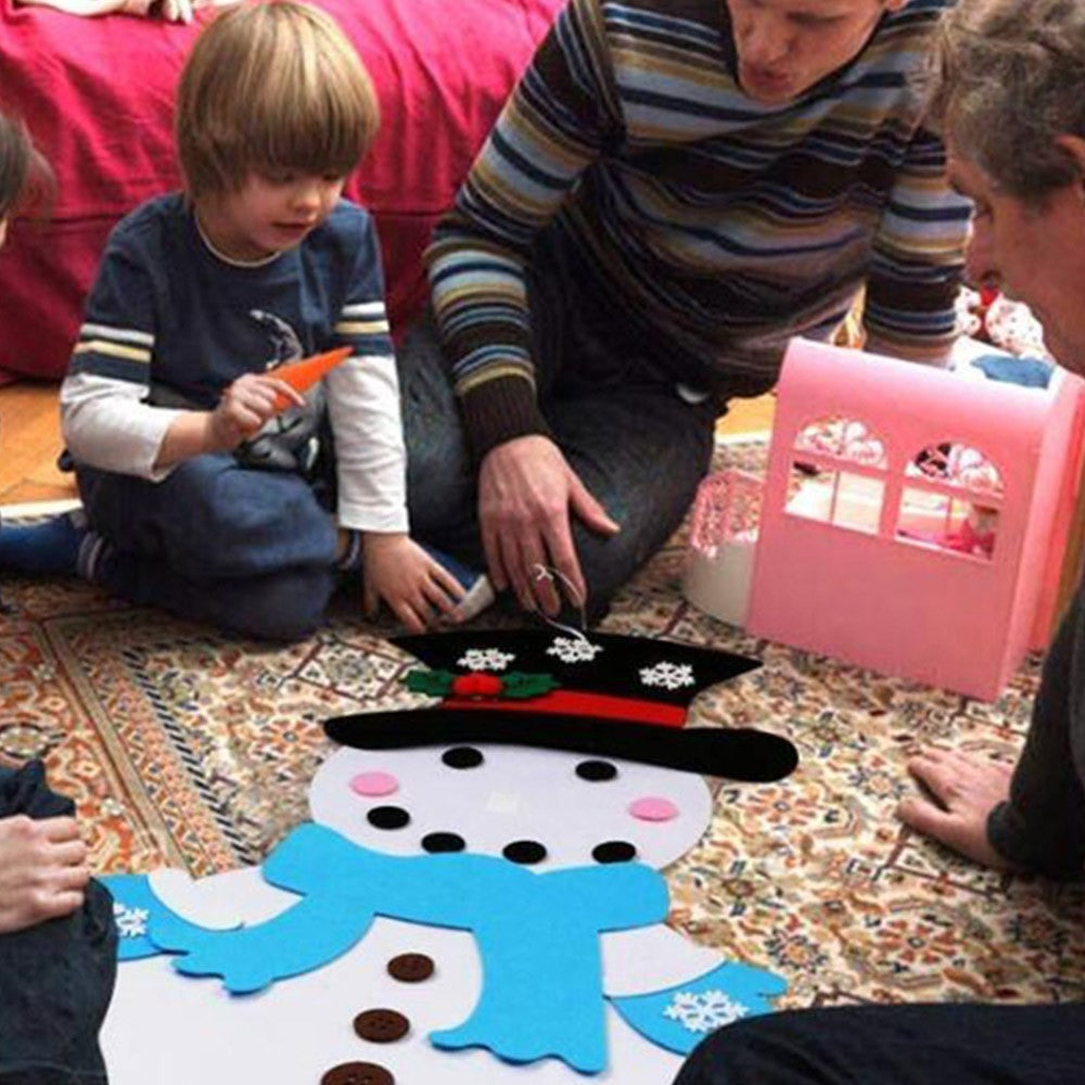 DIY Felt Christmas Snowman Set