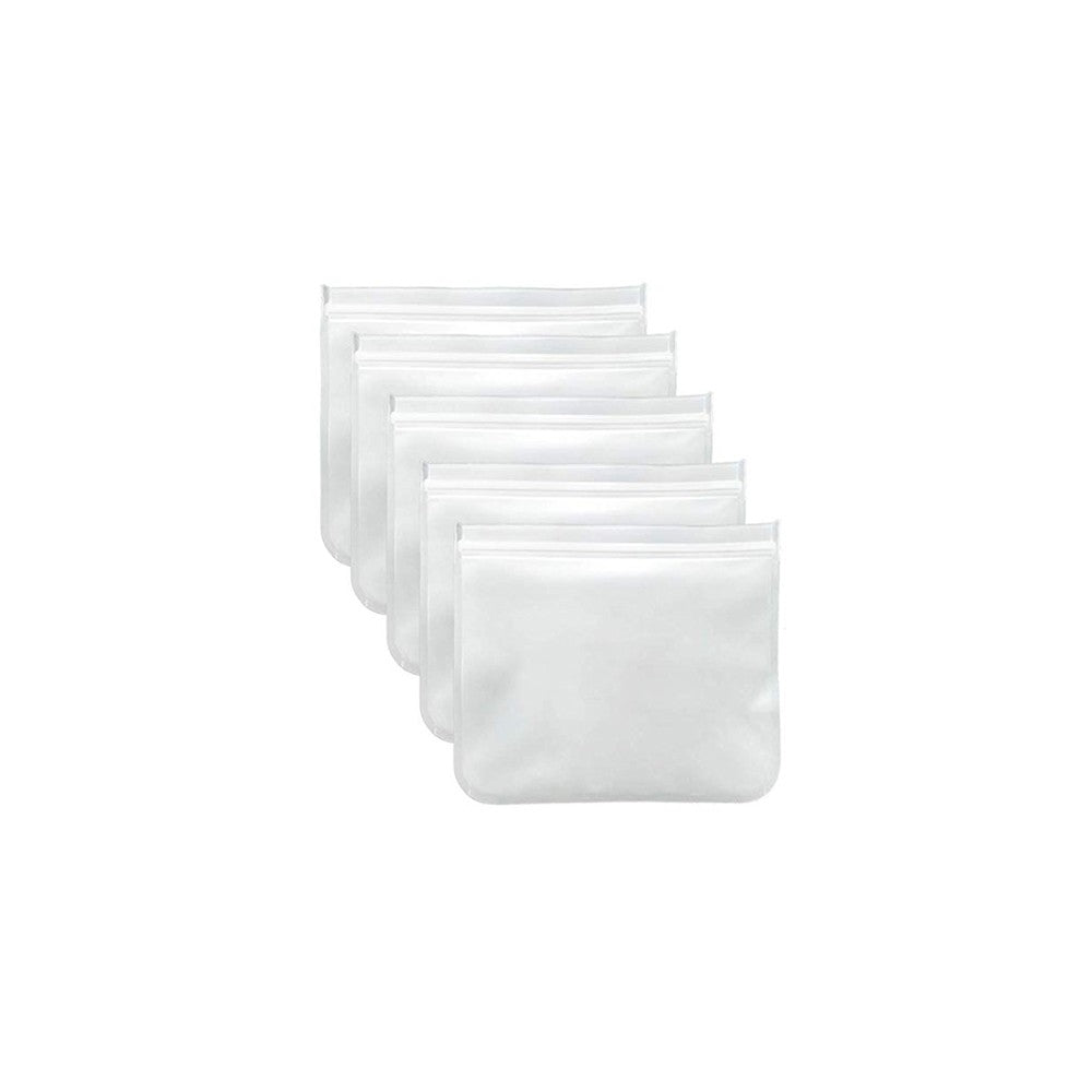 20Pcs Reusable PEVA Food Storage Bag Zip Lock Eco friendly Snack Bags 21x12cm 21x18cm
