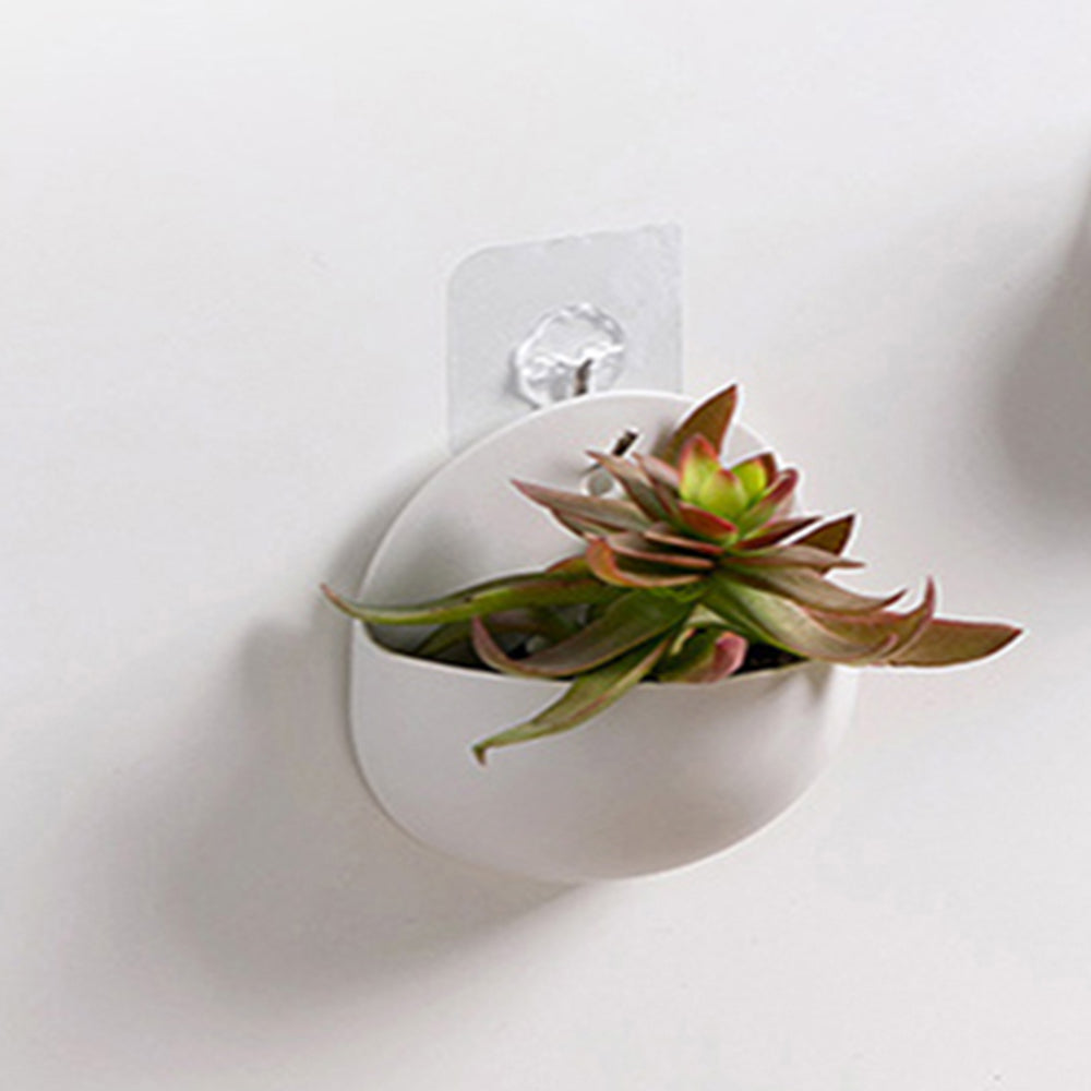 4 X White Wall Mounted Planters Hanging Plant Pot Grow Vase Tank Home Decor