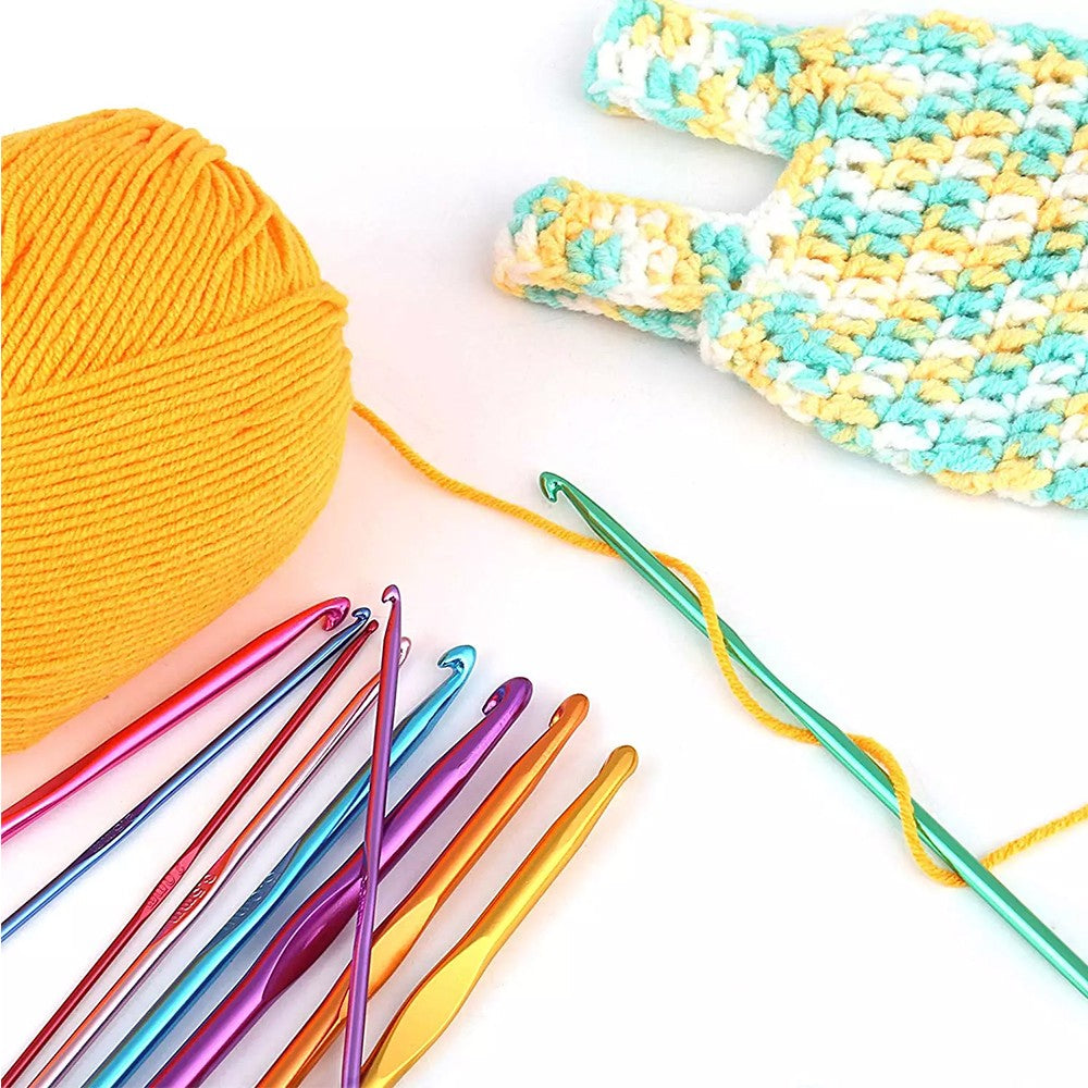 99Pcs Aluminum Crochet Hooks Set