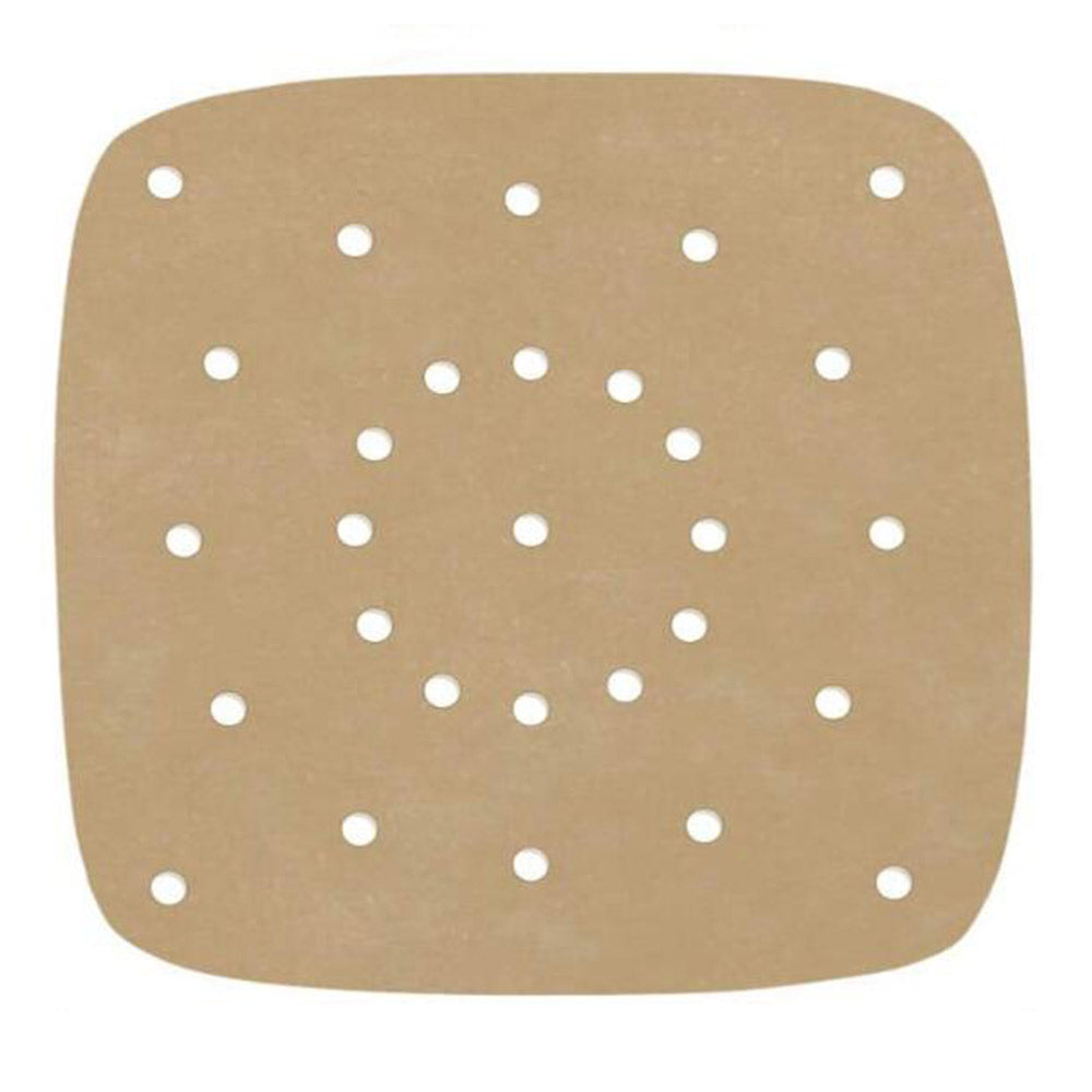 100 PCS Kitchen18CM Non-Stick Liners for Air Fryers-Square-Khaki
