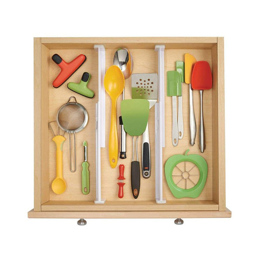 2 X Retractable Drawer Storage Divider for Home Kitchen