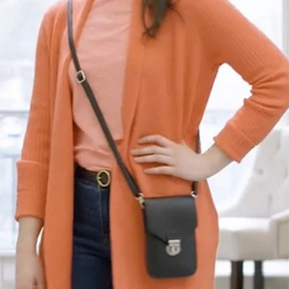 Women Touchable PU Leather Phone Bag Crossbody Phone Purse