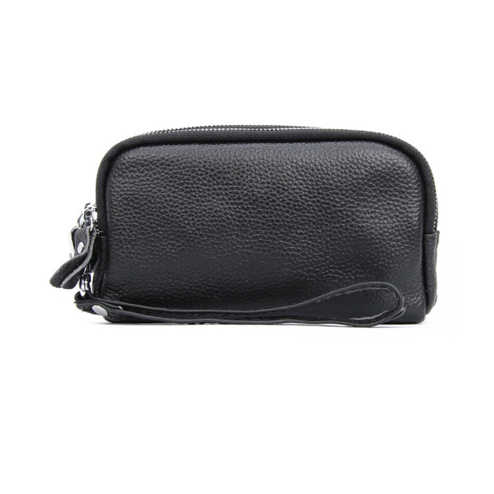 2 X Black Red 3 Compartments Women's Genuine Leather Wallet Clutch Purse