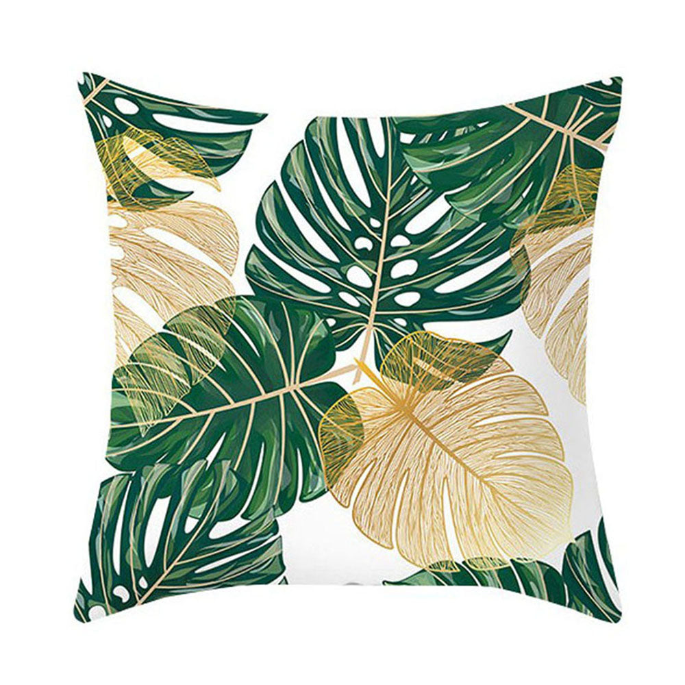 4 Pieces Leaves Printed Pillowcase Cushion Covers Sofa Home Decor WITHOUT PILLOW
