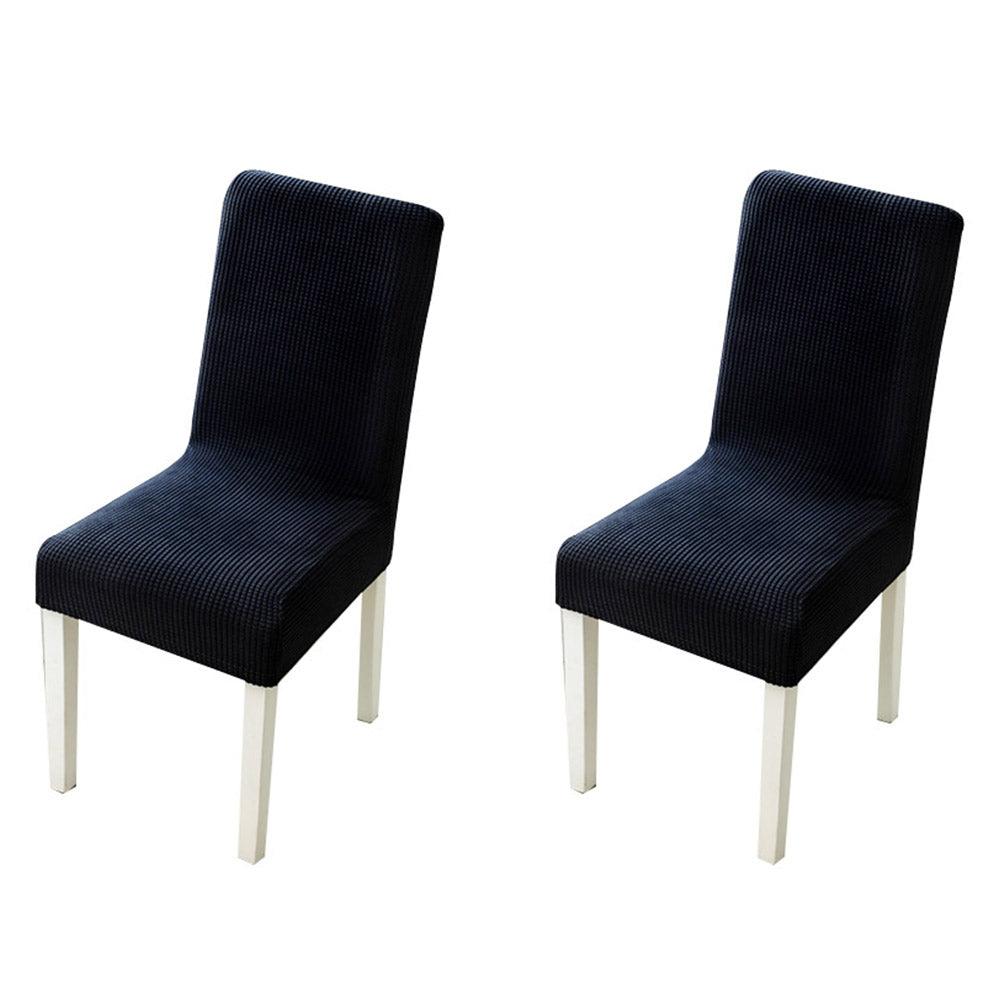 2X Home Decor Elastic Grid Chair Covers-Black
