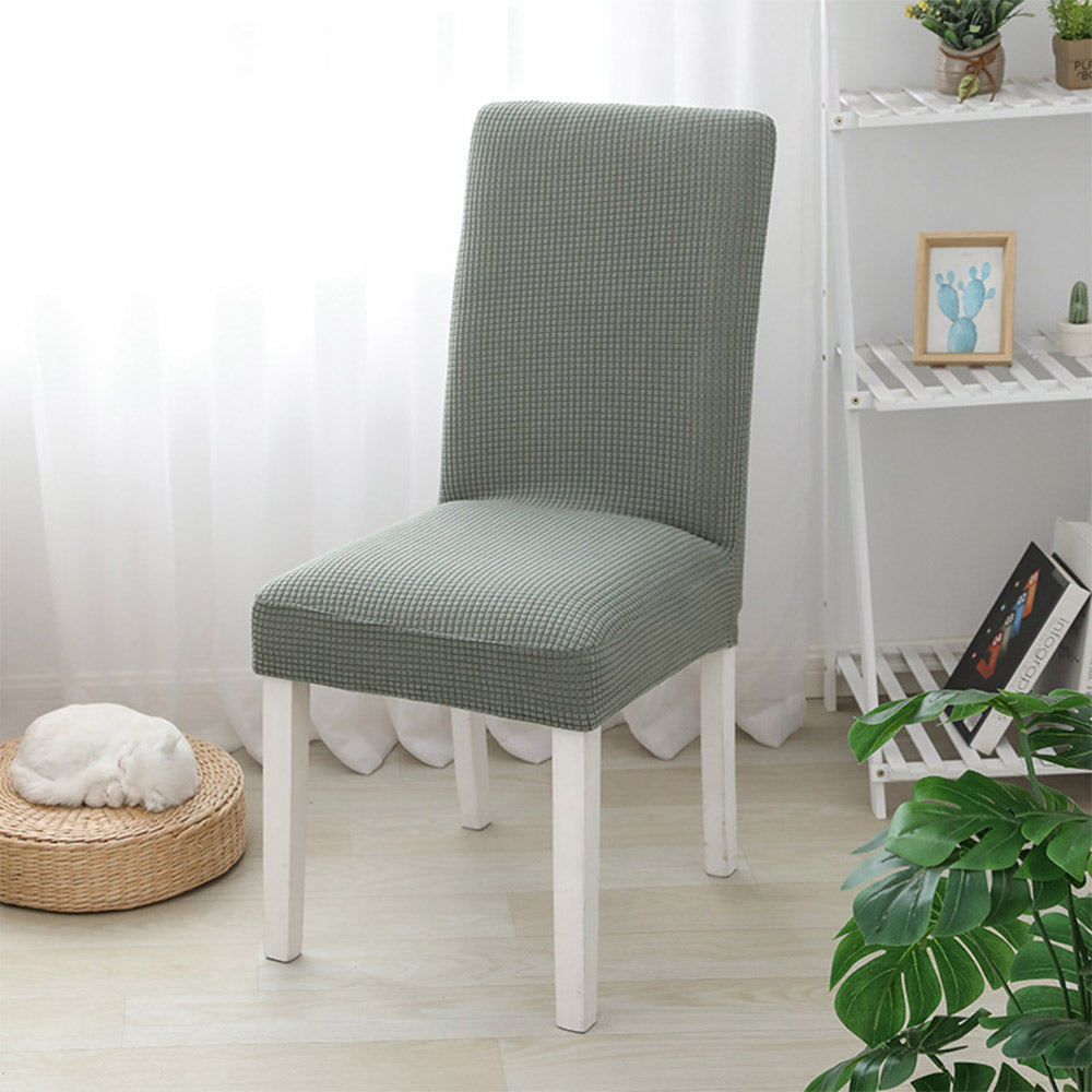 4X Home Decor Elastic Grid Chair Covers-Light green