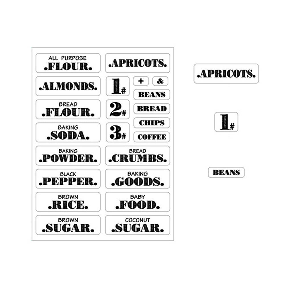 264 Pcs Pantry Labels Stickers Set for Kitchen Food Storage Jar