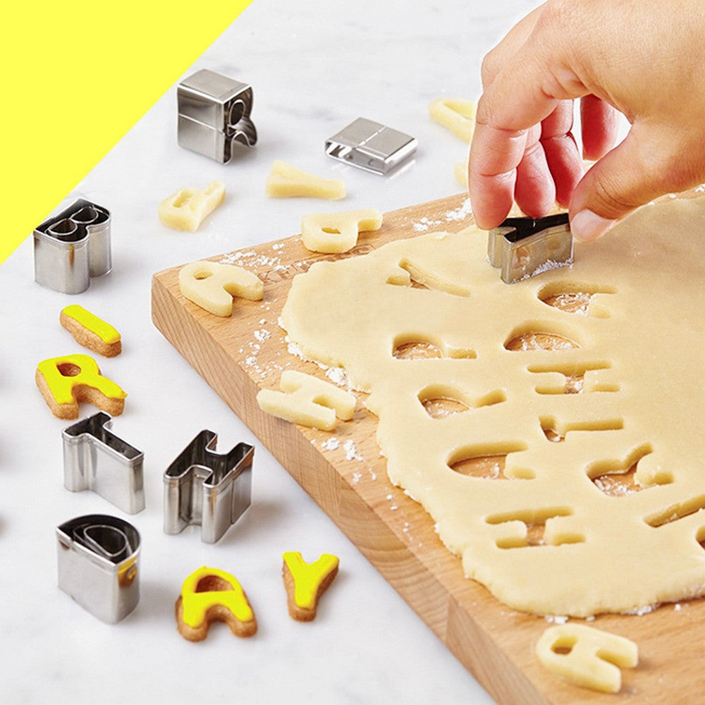 2 Sets DIY Baking Tools 26 Piece Capital Letters Alphabet Cutter Molds Set Biscuit Mold