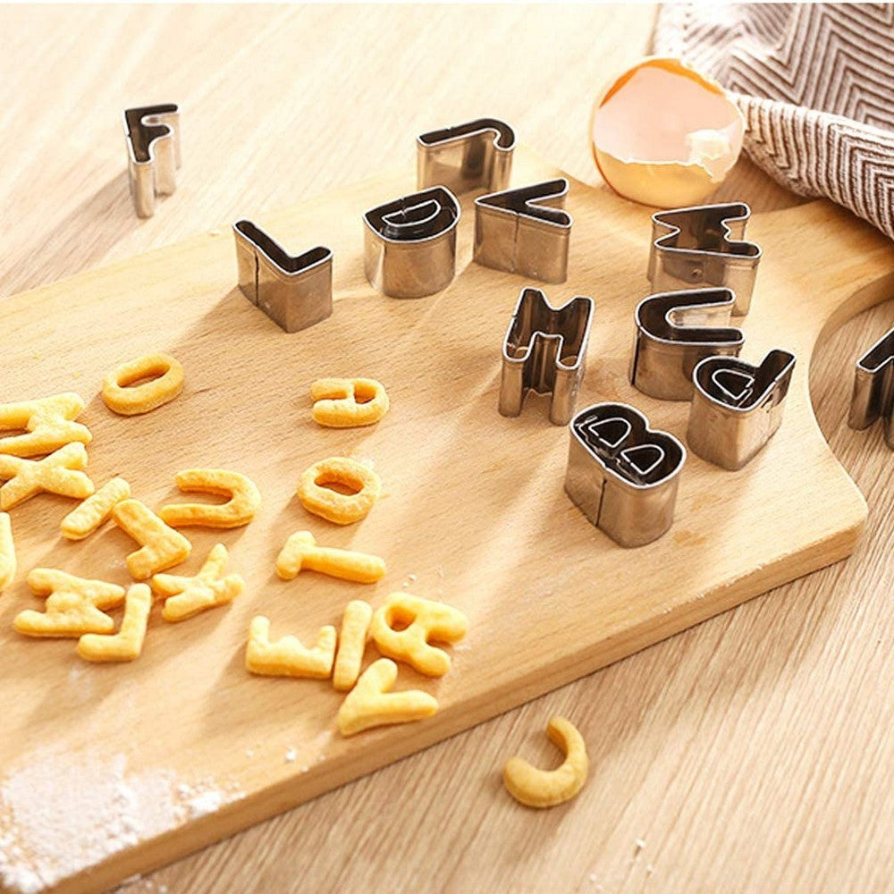 2 Sets DIY Baking Tools 26 Piece Capital Letters Alphabet Cutter Molds Set Biscuit Mold