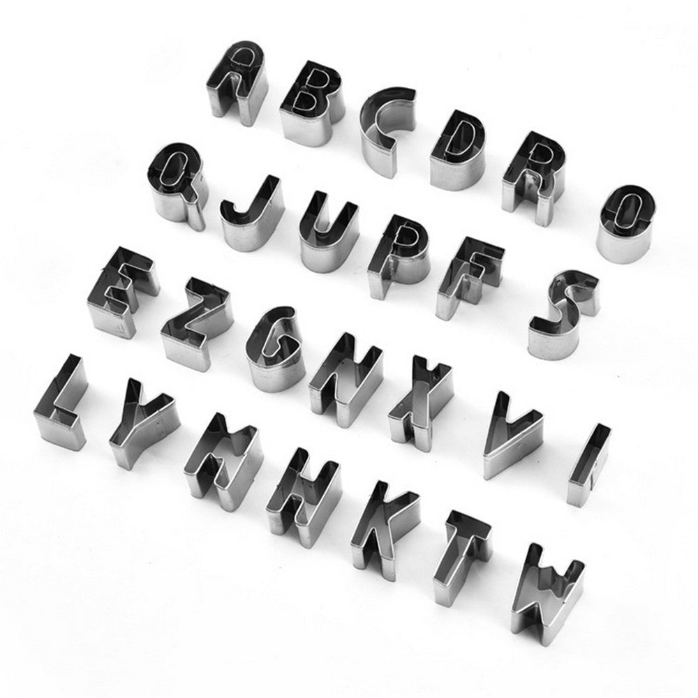 2 Sets DIY Baking Tools 26 Piece Capital Letters Alphabet Cutter Molds Set Biscuit Mold