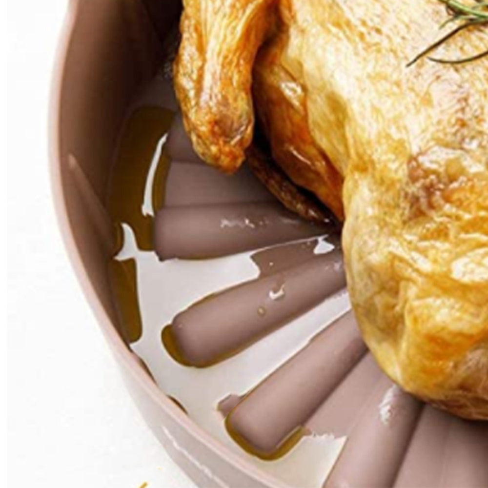 2X 19CM FDA Certified Silicone Reusable Air Fryer Pot Air Fryer Mat Coffee