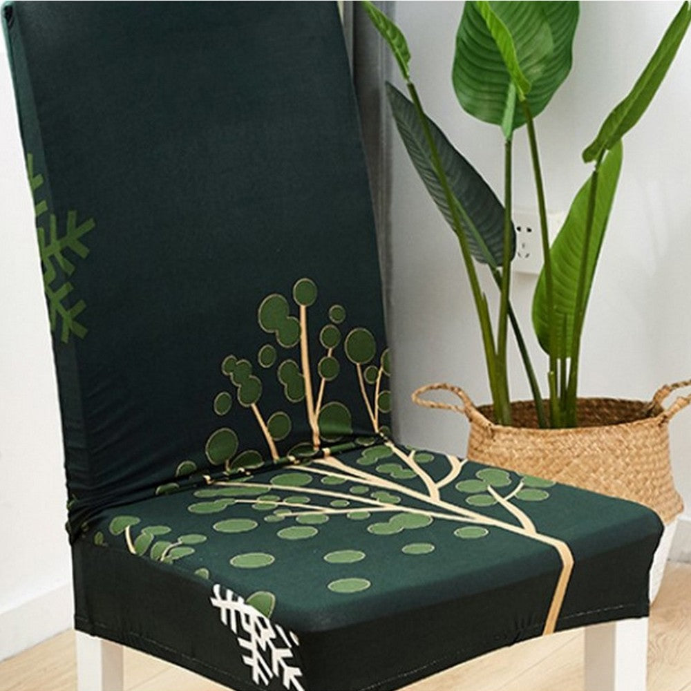 2 X Floral Printed Stretch Chair Covers Dust Protection Covers Home Decor Style 1