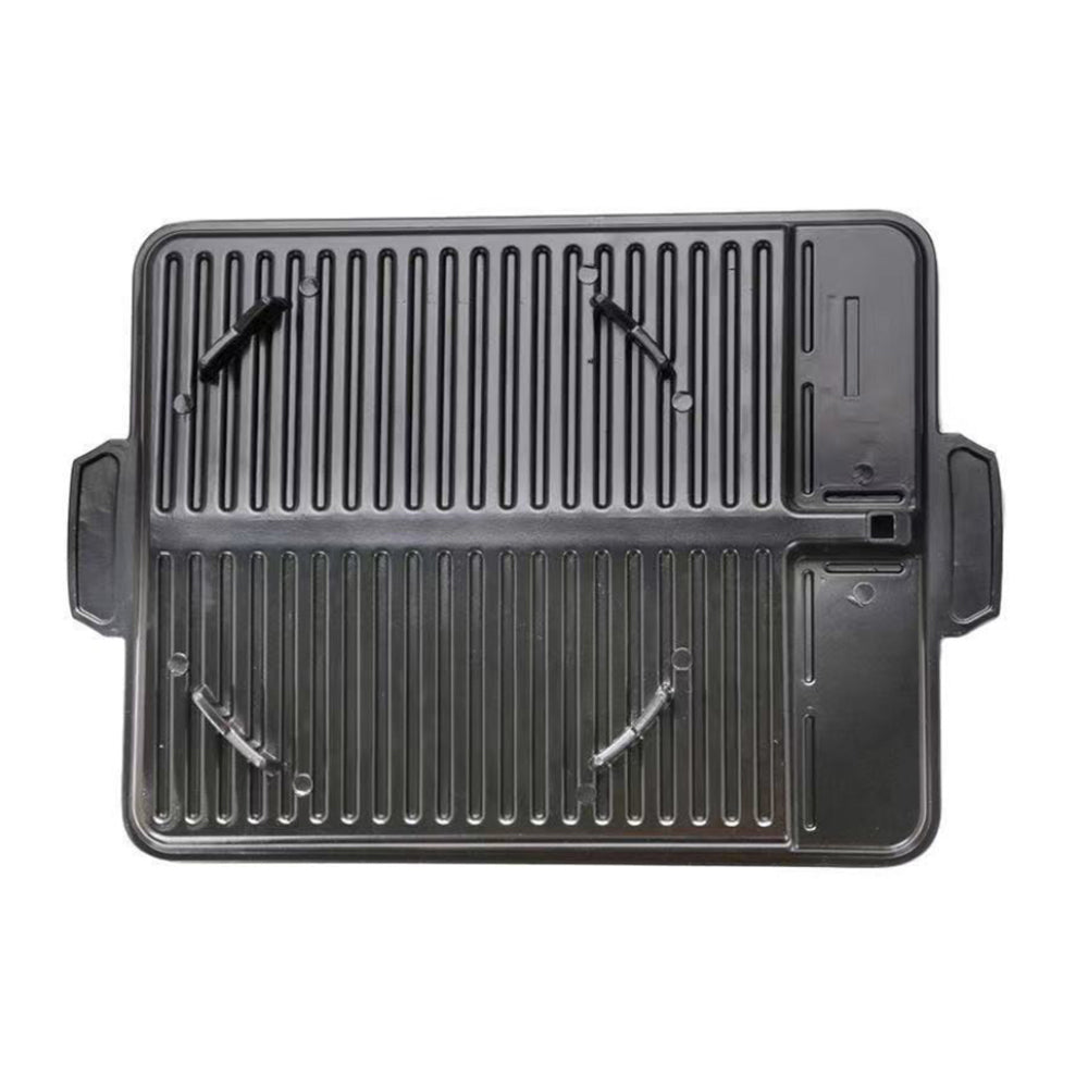 2 X Korean BBQ Grill Pan Korean Stove Top BBQ Grill Plate Barbecue Tray