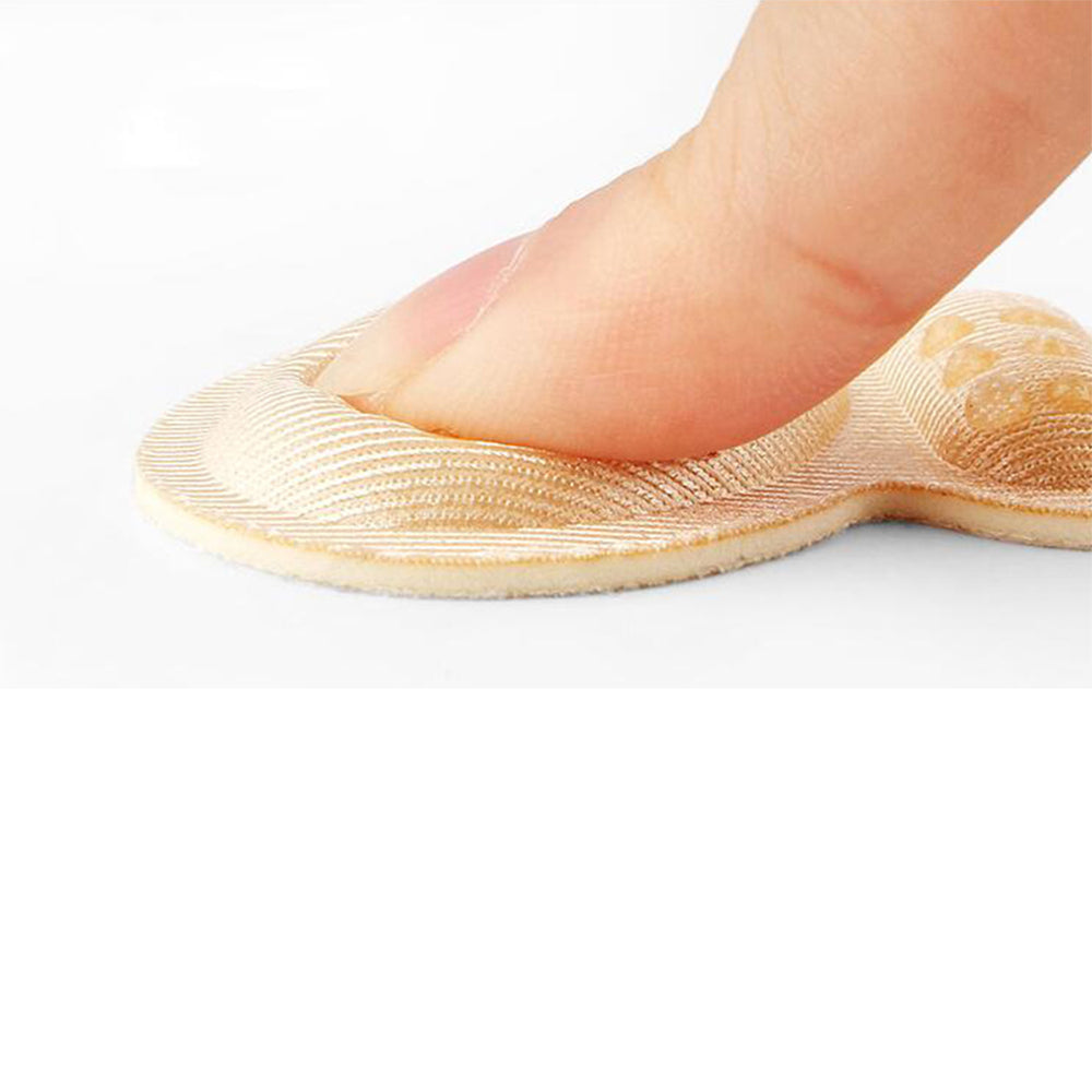 10 Pairs Nude Pairs Self-Adhesive Heel Grips with Anti-Slip Dots