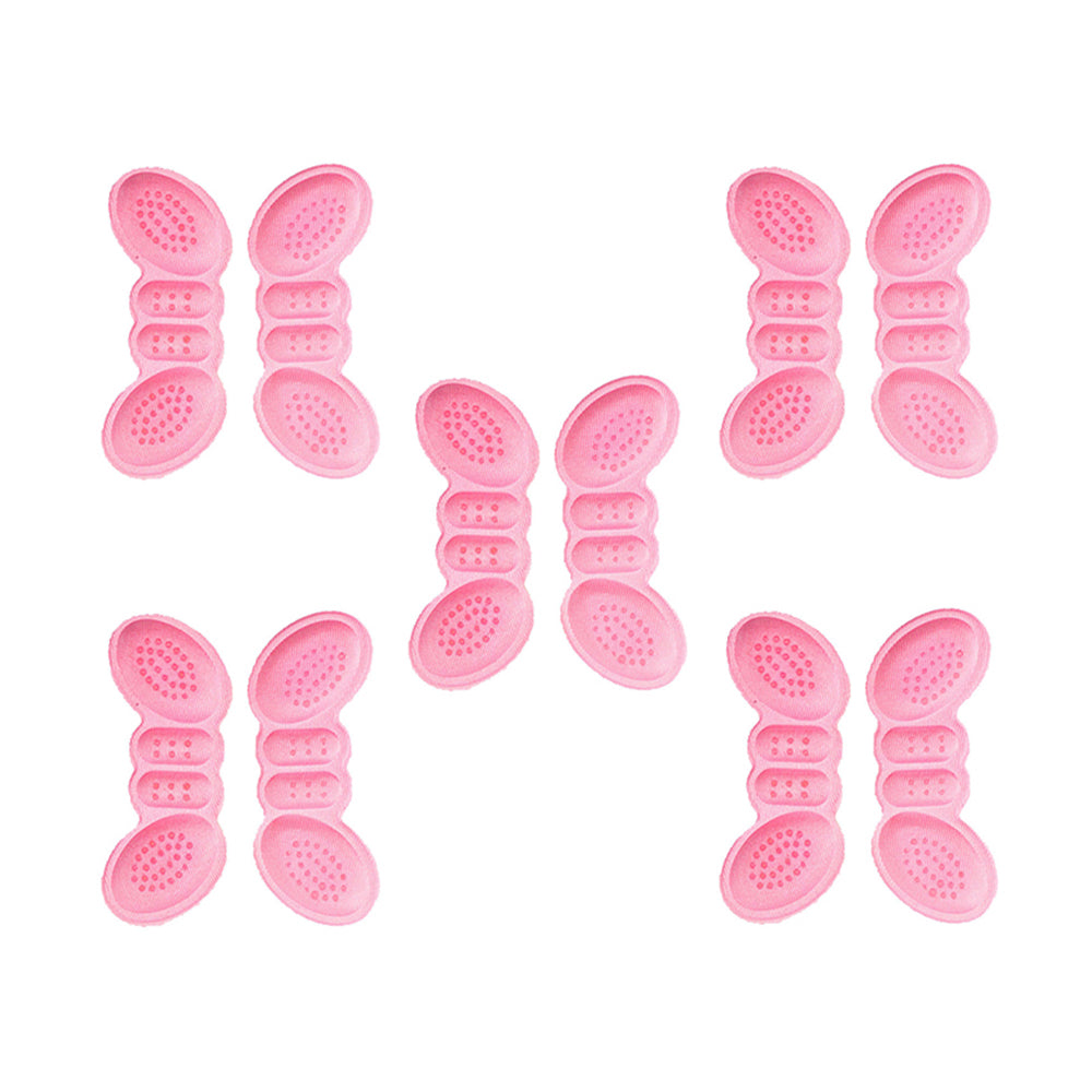 10 Pairs of Pink Nude Pairs Self-Adhesive Heel Grips with Anti-Slip Dots