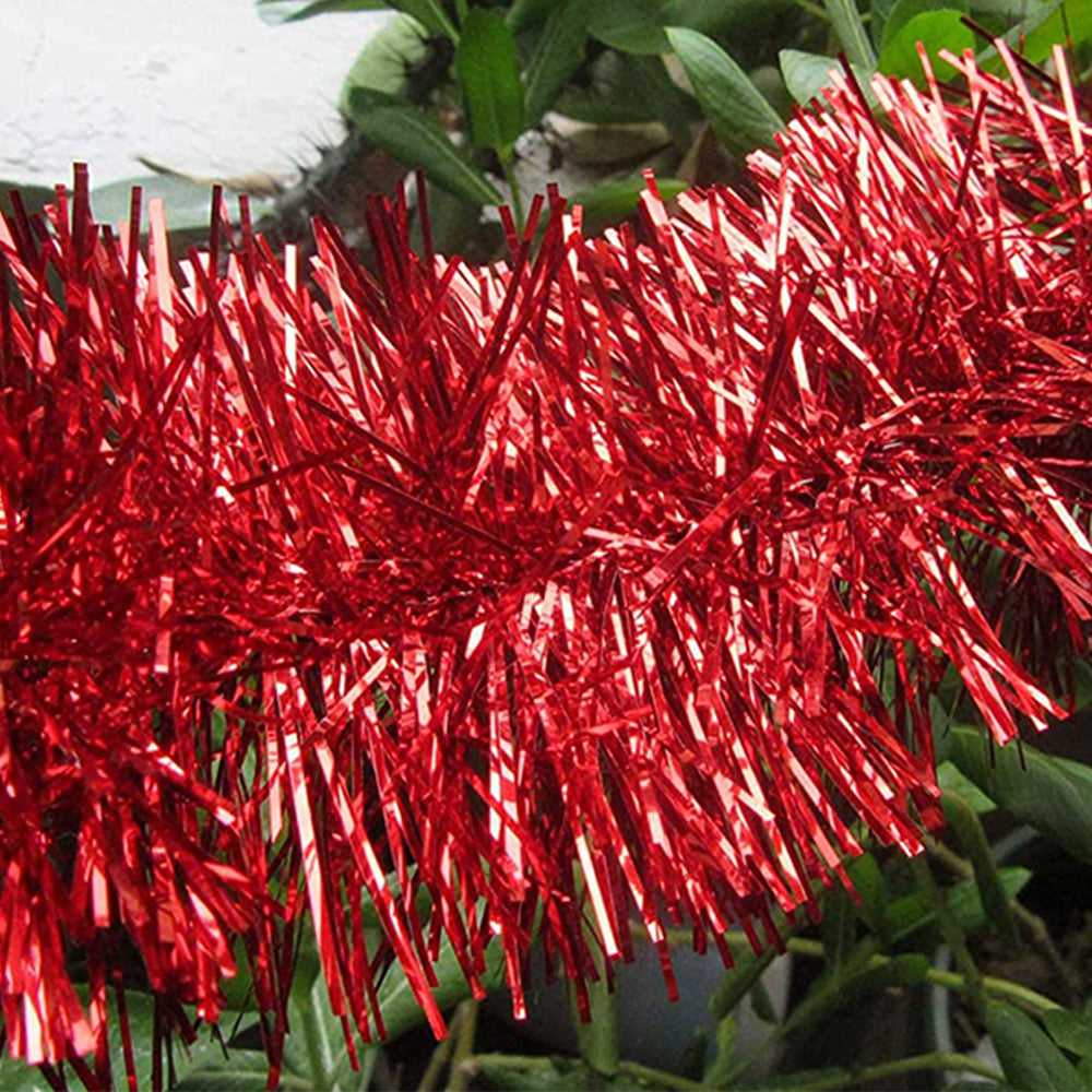 8Pcs Red Christmas Tinsel Garland Xmas Decor Home Decor