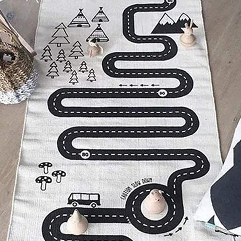 Kids Car Toys Playing Mat Road Adventure Racing Floor Mat