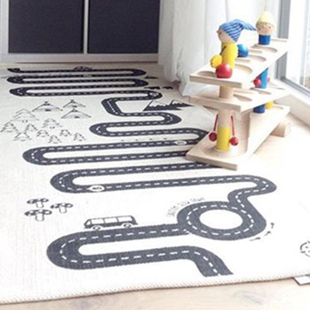 Kids Car Toys Playing Mat Road Adventure Racing Floor Mat