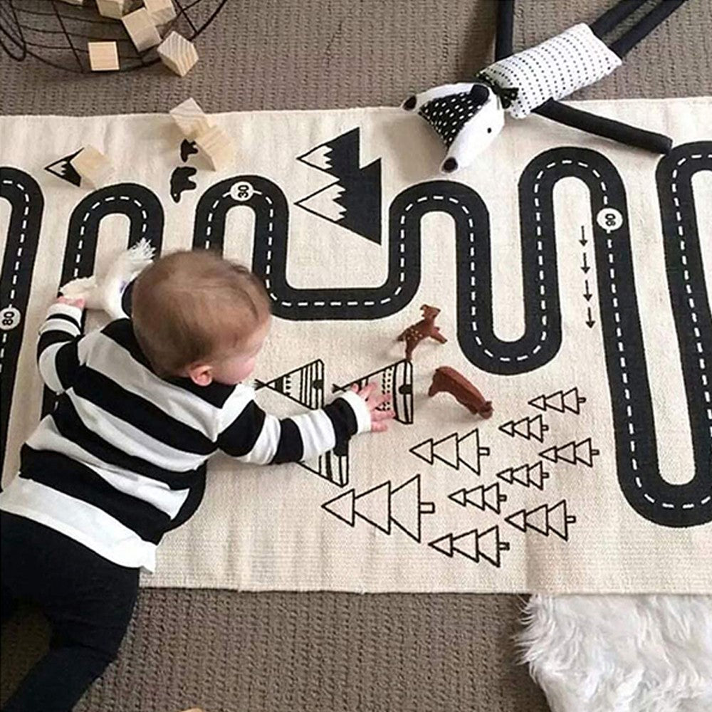 Kids Car Toys Playing Mat Road Adventure Racing Floor Mat