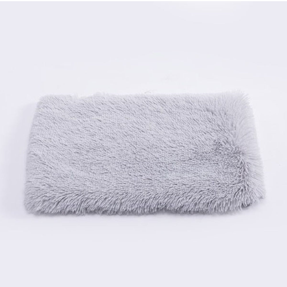 2 Pack Grey 65 x 95cm Plush Soft and Warm Pet Pad Pet Bed