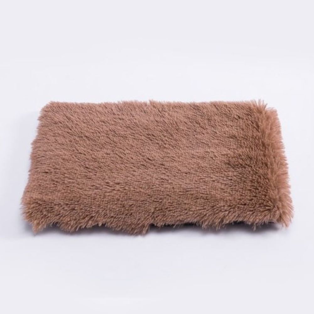 36 x 55cm Coffee Plush Soft and Warm Pet Pad Pet Bed