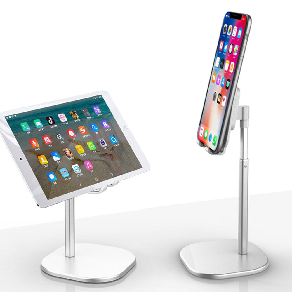 1X Accessories Height Adjustable for Phone or Tablet Holder-Silver