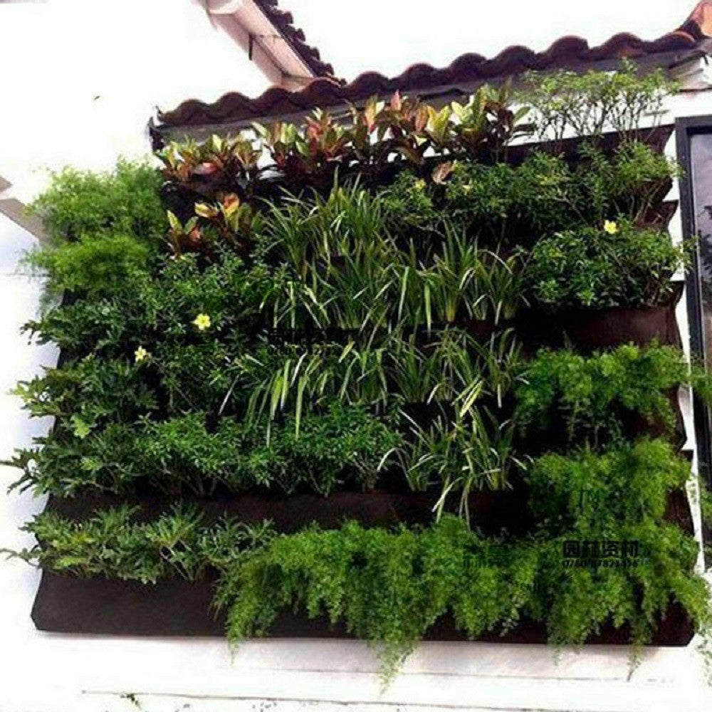 2 X Hanging Plant Grow Bag 25 Pockets Wall Hanging Planting Bag