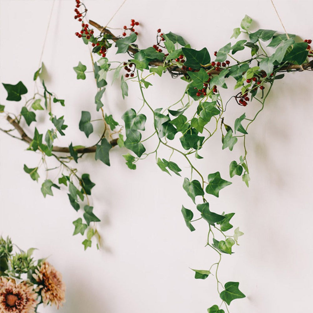2Pcs Artificial Plants Ivy Vine Hanging Leaf Garland Plants Home Decoration - Style 3