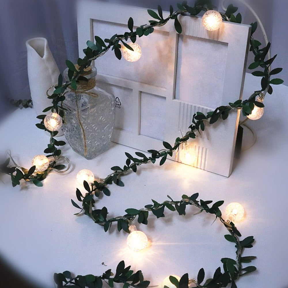 6M 40LED USB Charging Flower Vine Fairy String Light Night Lamp Home Decoration