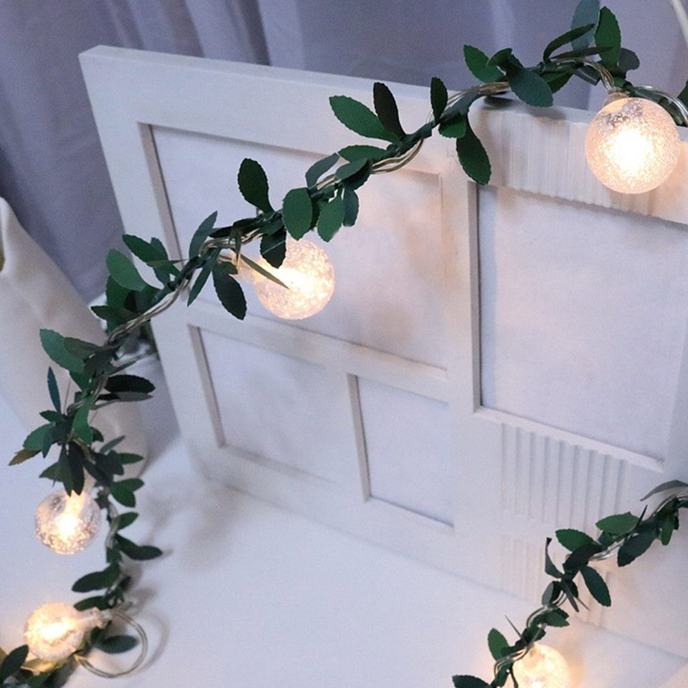 6M 40LED USB Charging Flower Vine Fairy String Light Night Lamp Home Decoration