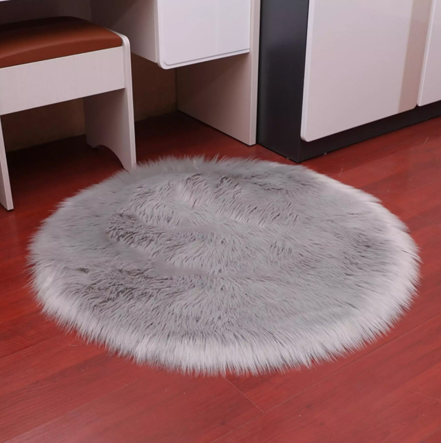 35x35cm Soft Round Seat Cushion Grey