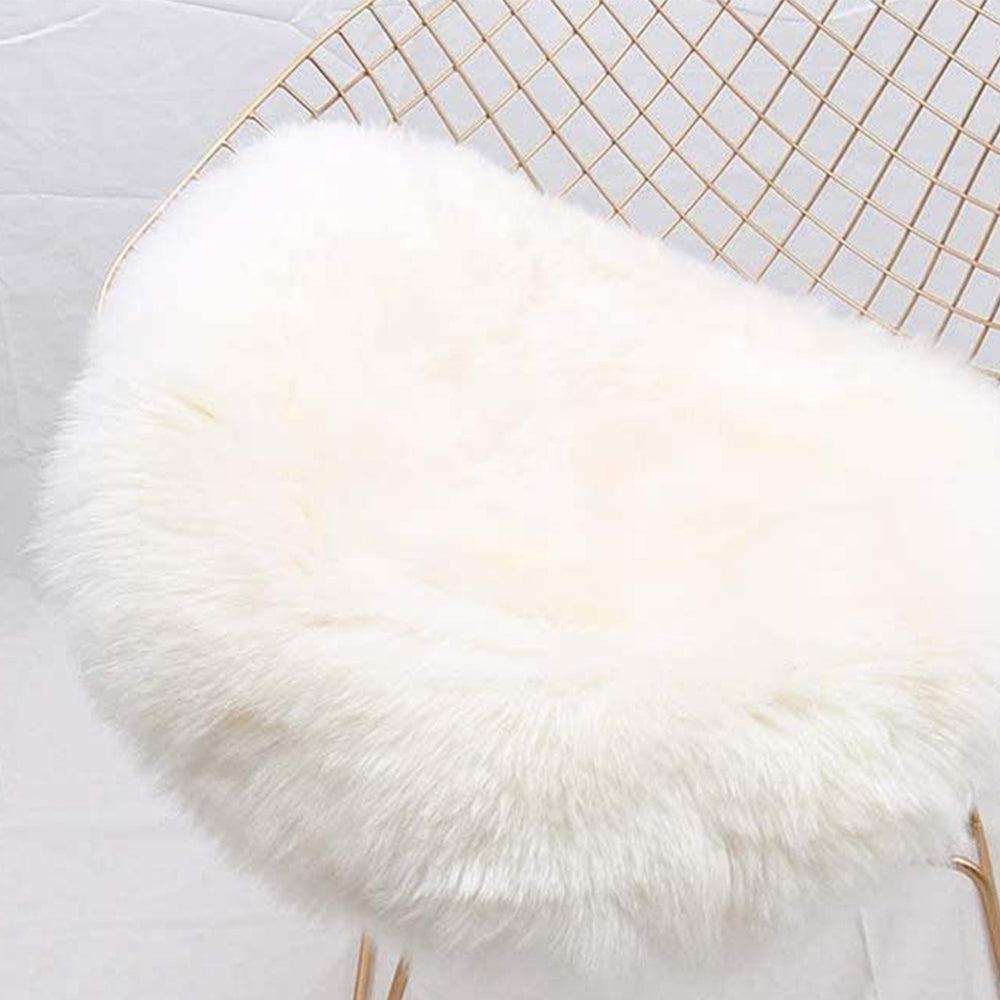 35x35cm Soft Round Seat Cushion White