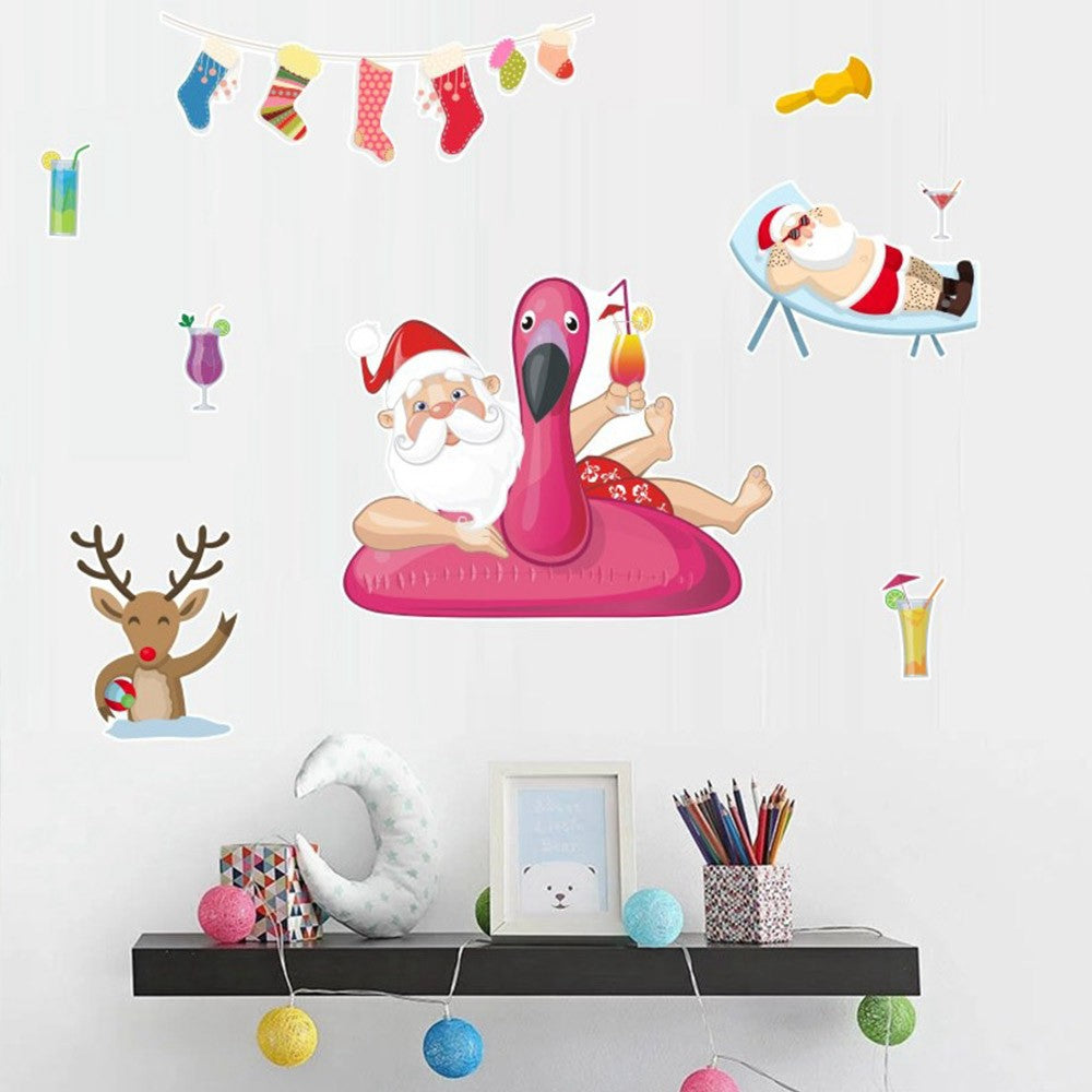 Christmas Cute Santa Claus Wall Sticker