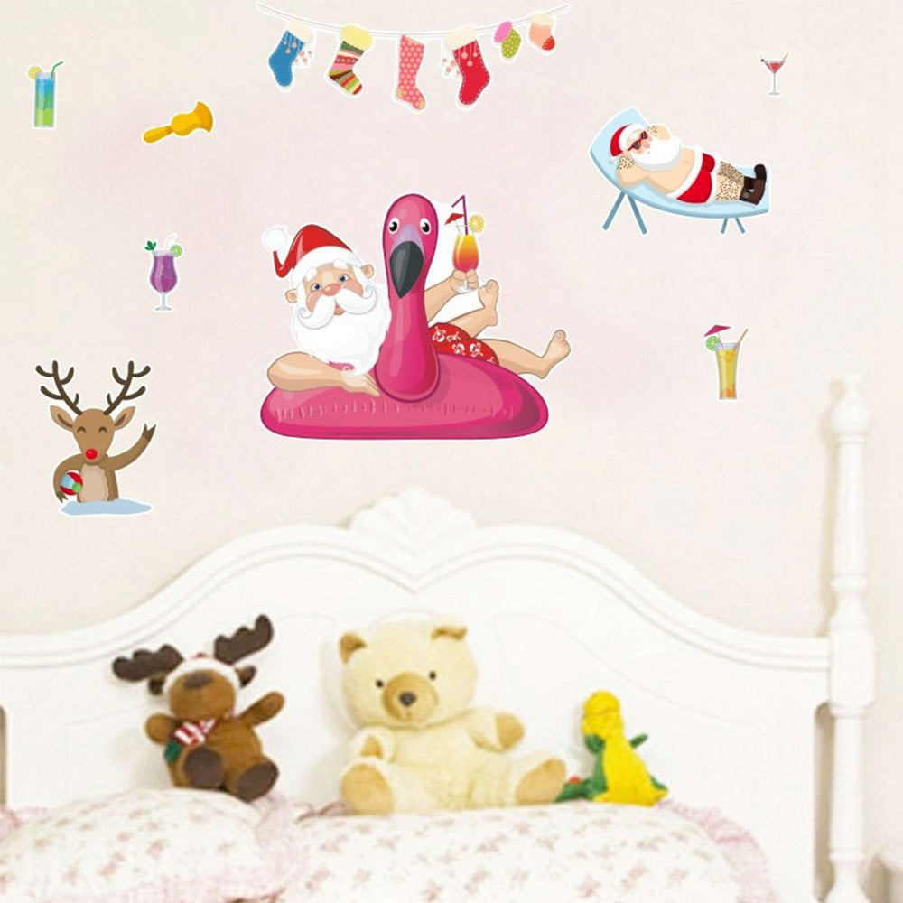 Christmas Cute Santa Claus Wall Sticker