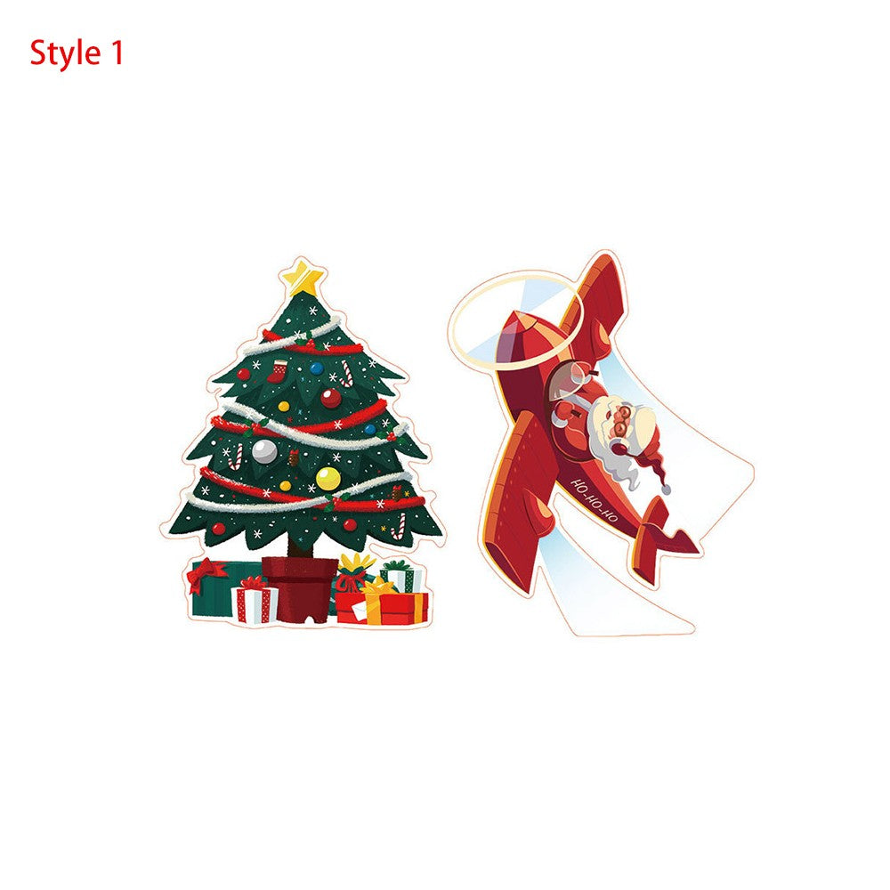 2Sets Christmas Tree Wall Sticker Self-Adhesive Sticker