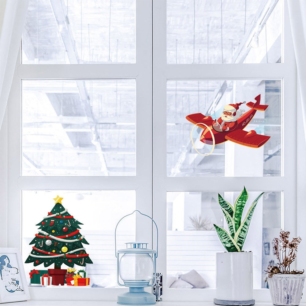 2Sets Christmas Tree Wall Sticker Self-Adhesive Sticker