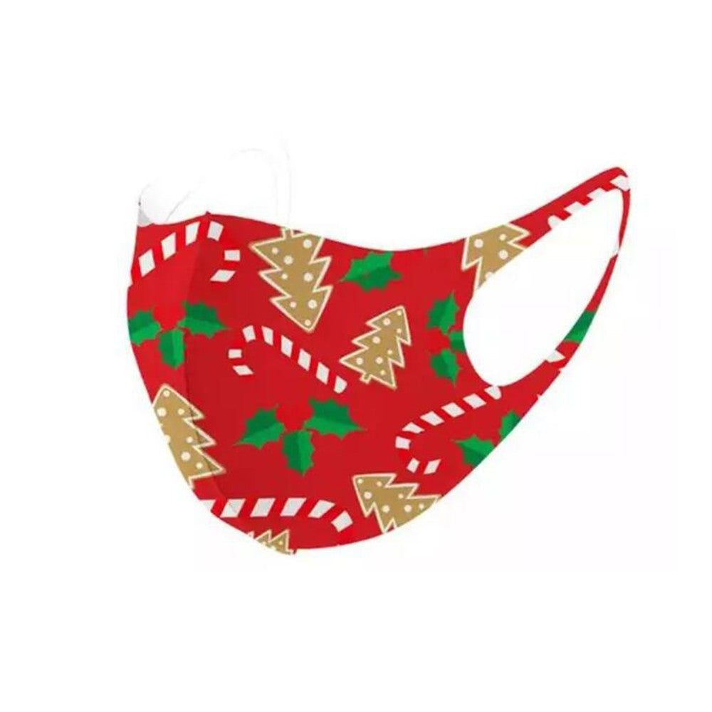 5Pcs For Adult Reusable Christmas Themed Face Masks Earloop Face Masks